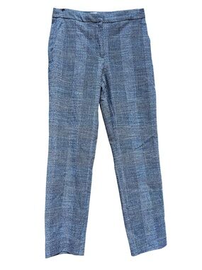 H&M Gray Textured Straight-Leg Crop Pants SZ 4